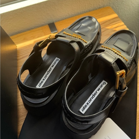 Alexander Wang Black carter cage leather sandals - Picture 8 of 14